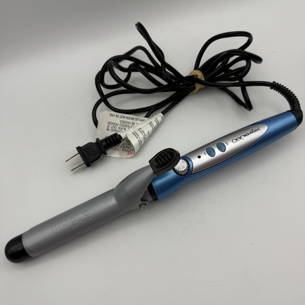 Jilbere Curling Iron Professional 1 Inch Blue Nano Silver Ceramic JBNS2025S
